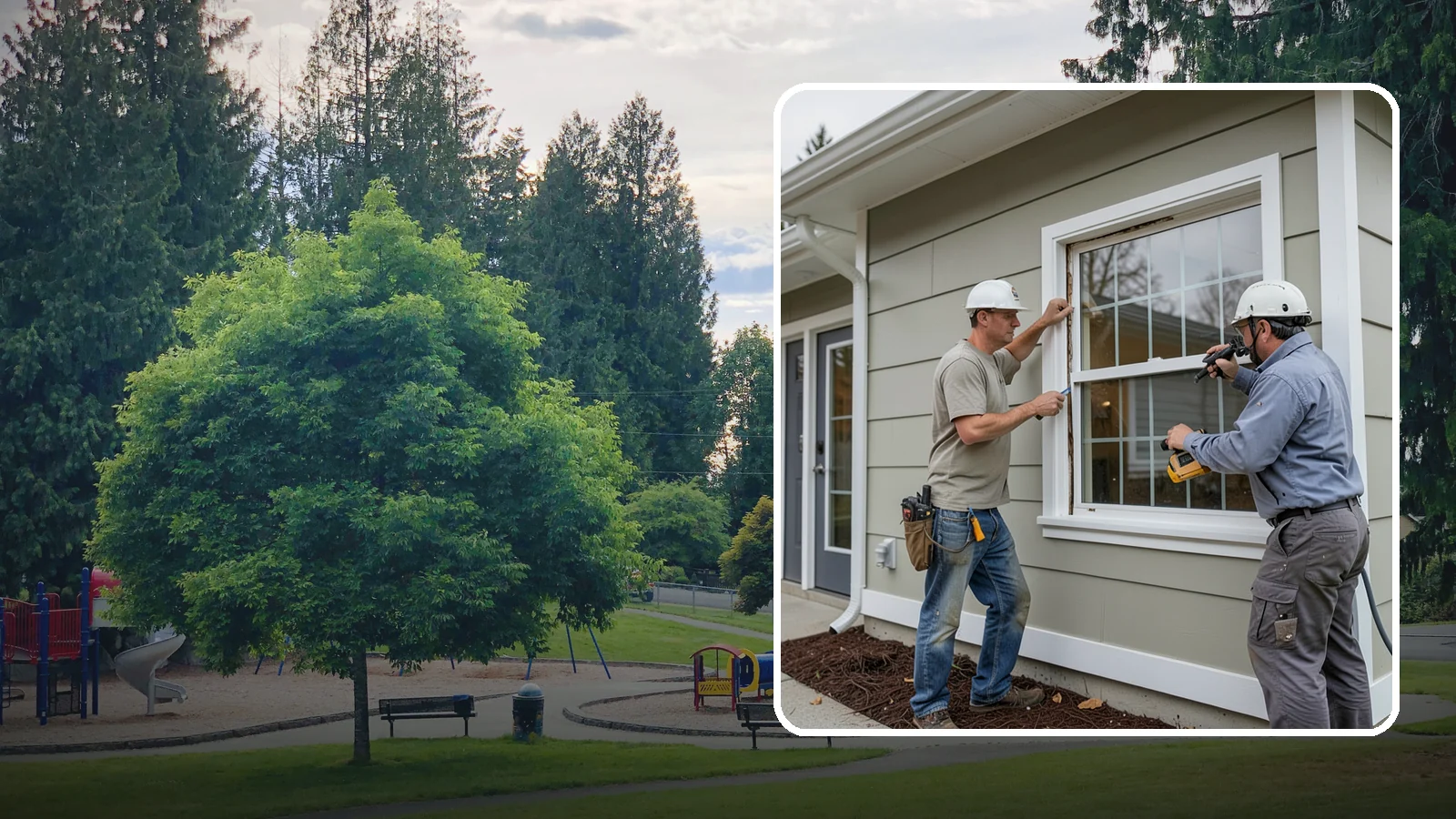 Window Trim Replacement in Bonney Lake, Pierce County, WA - Replacing worn or rotted window trim and casing to restore clean lines and protect against moisture intrusion.