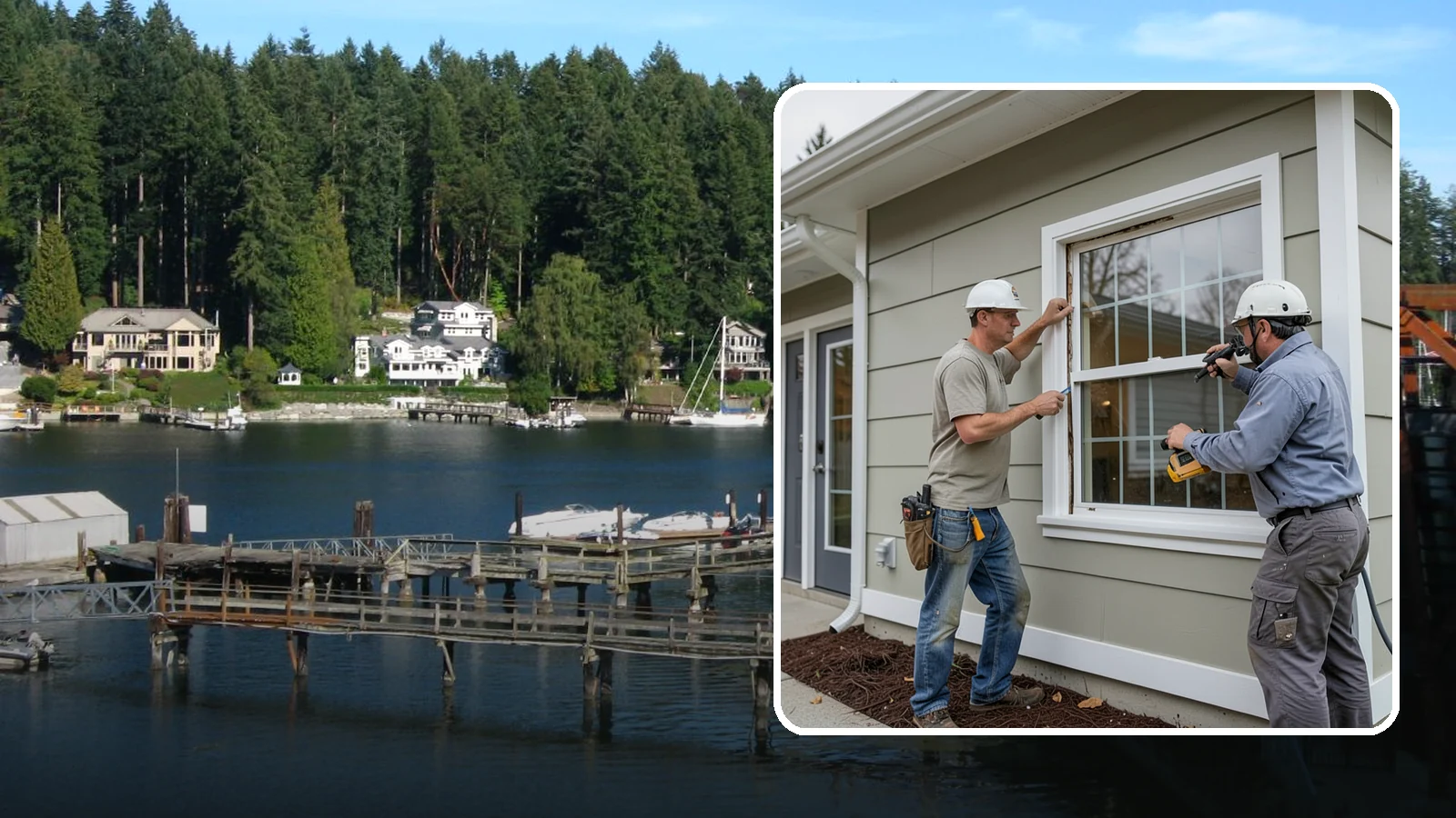 Window Trim Replacement in Gig Harbor, Pierce County, WA - Replacing worn or rotted window trim and casing to restore clean lines and protect against moisture intrusion.