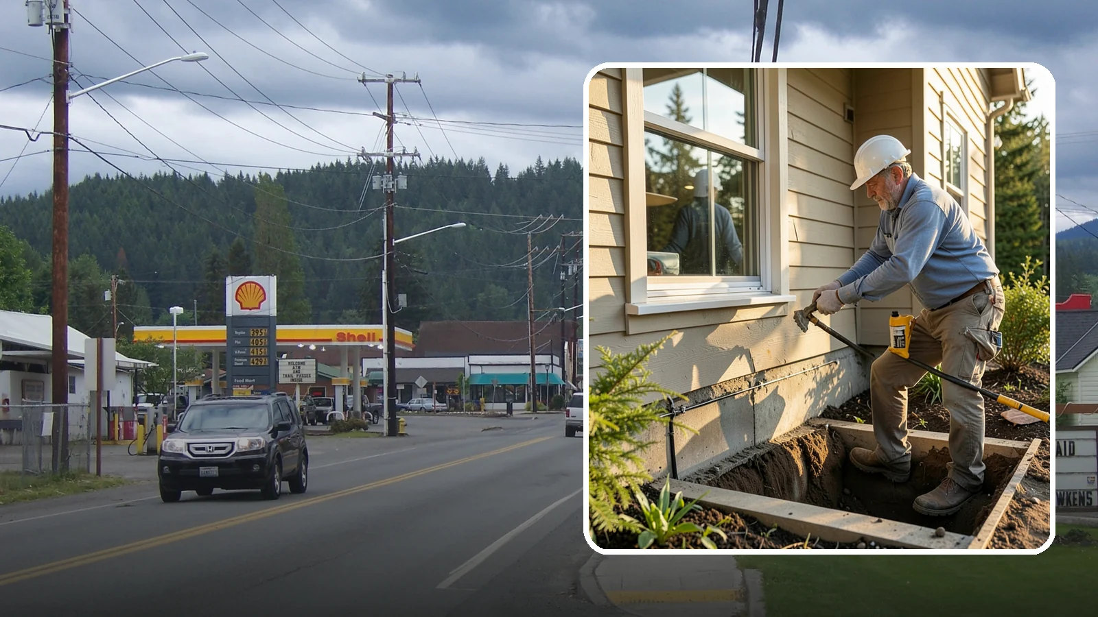 Window Well Installation in Granite Falls, Snohomish County, WA - Installing drained window wells that hold back soil and manage groundwater around below-grade windows.