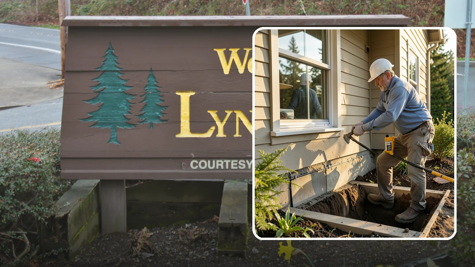 Window Well Installation in Lynnwood, Snohomish County, WA - Installing drained window wells that hold back soil and manage groundwater around below-grade windows.