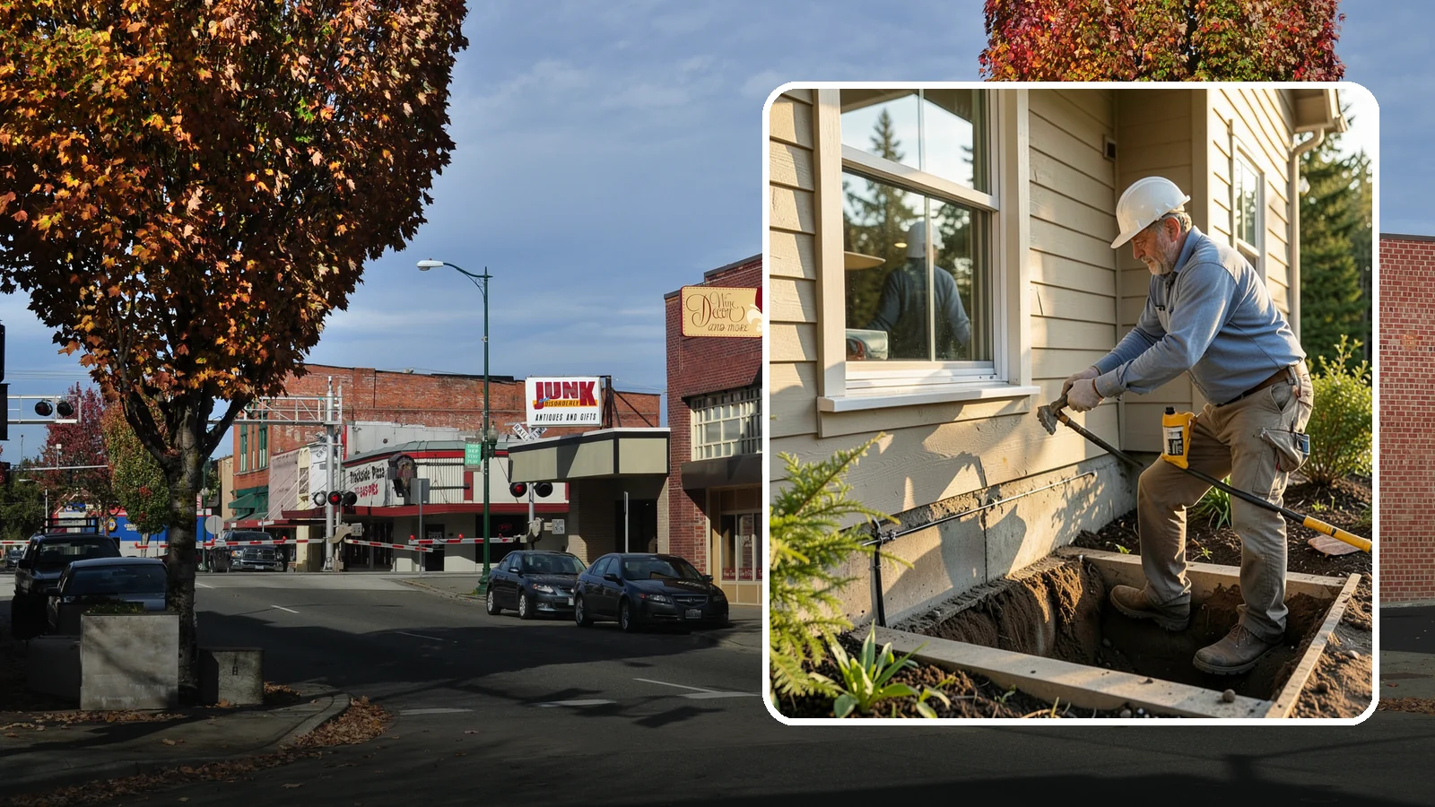 Window Well Installation in Puyallup, Pierce County, WA - Installing drained window wells that hold back soil and manage groundwater around below-grade windows.