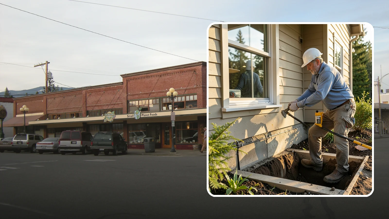 Window Well Installation in Sedro-Woolley, Skagit County, WA - Installing drained window wells that hold back soil and manage groundwater around below-grade windows.