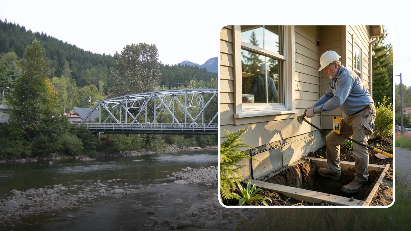 Window Well Installation in Skykomish, King County, WA - Installing drained window wells that hold back soil and manage groundwater around below-grade windows.