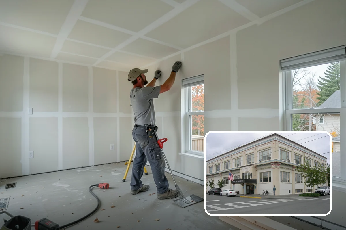 Wine Cellar Construction in Anacortes, Skagit County, WA - Sealed insulation and vapor barriers for stable conditions