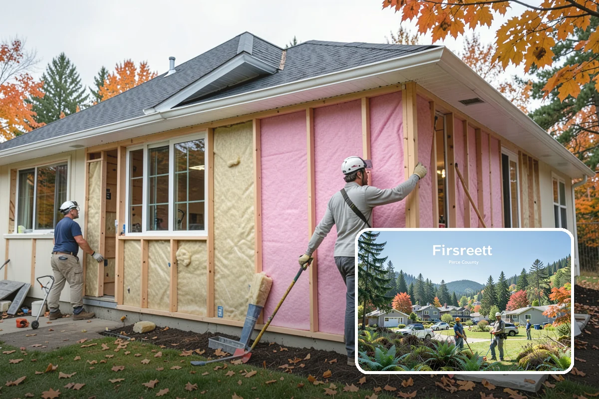 Wine Cellar Construction in Fircrest, Pierce County, WA - Sealed insulation and vapor barriers for stable conditions