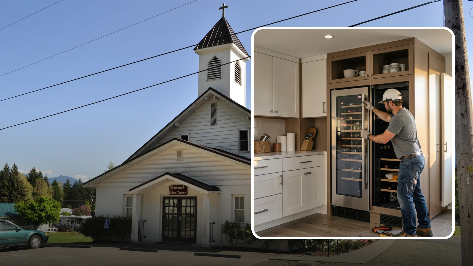 Wine Fridge Installation in Concrete, Skagit County, WA - Installing a built-in or freestanding wine fridge with proper ventilation and a dedicated electrical connection.
