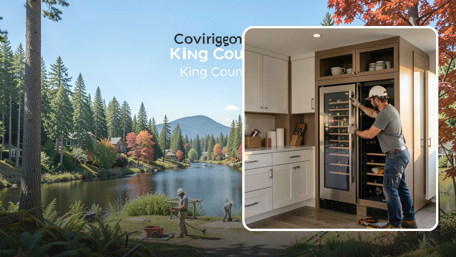 Wine Fridge Installation in Covington, King County, WA - Installing a built-in or freestanding wine fridge with proper ventilation and a dedicated electrical connection.