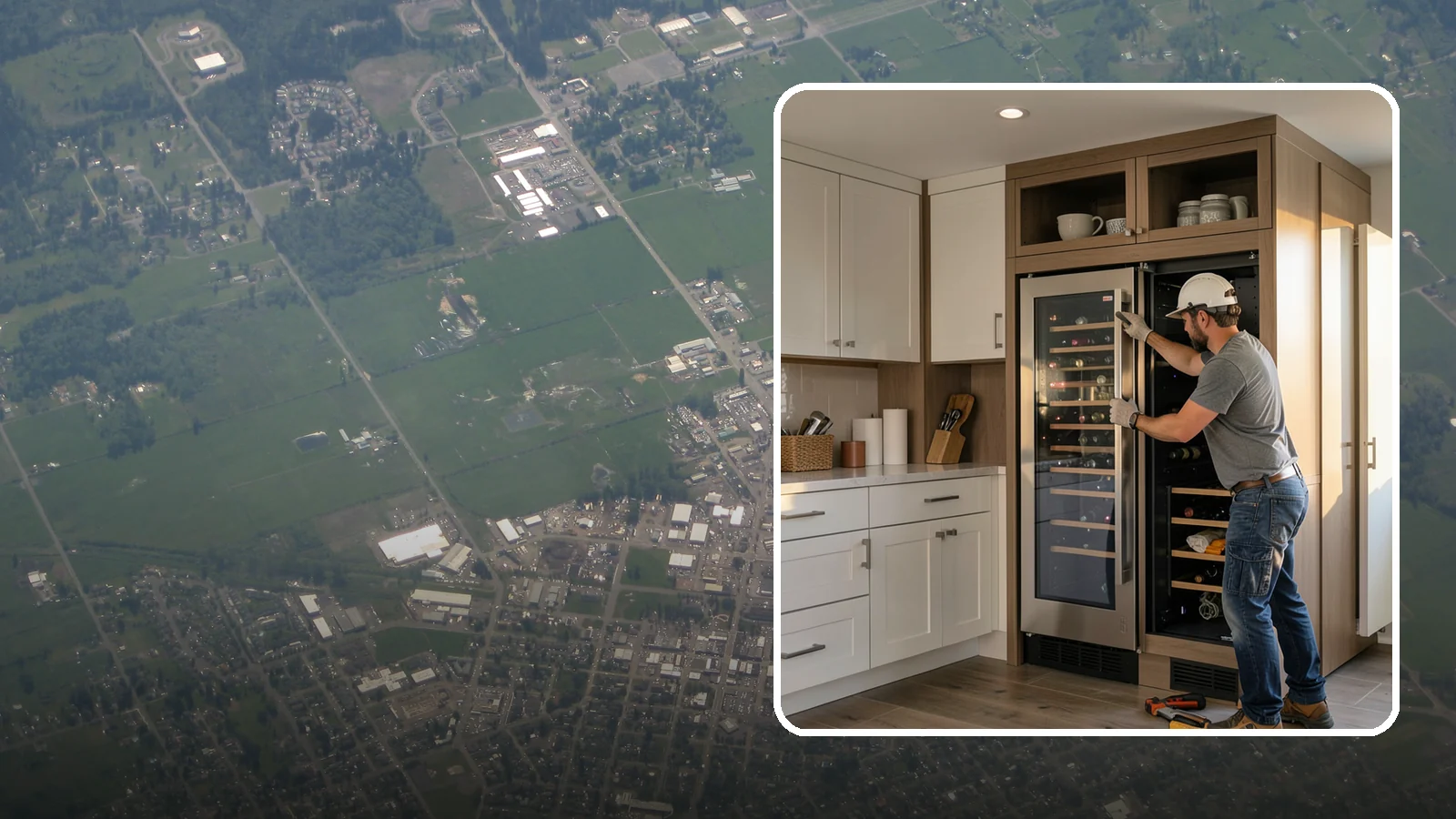 Wine Fridge Installation in Enumclaw, King County, WA - Installing a built-in or freestanding wine fridge with proper ventilation and a dedicated electrical connection.