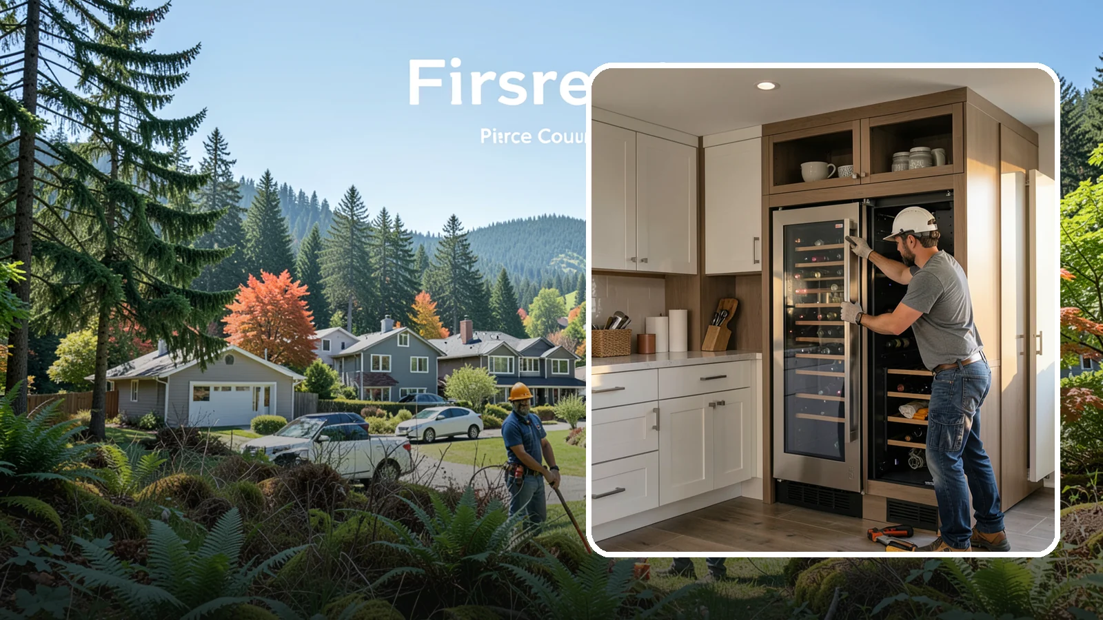Wine Fridge Installation in Fircrest, Pierce County, WA - Installing a built-in or freestanding wine fridge with proper ventilation and a dedicated electrical connection.