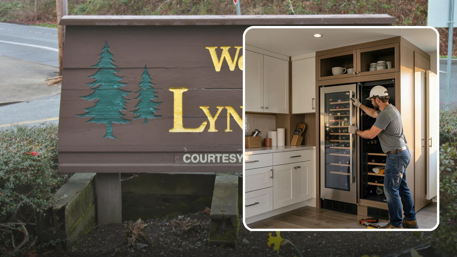 Wine Fridge Installation in Lynnwood, Snohomish County, WA - Installing a built-in or freestanding wine fridge with proper ventilation and a dedicated electrical connection.