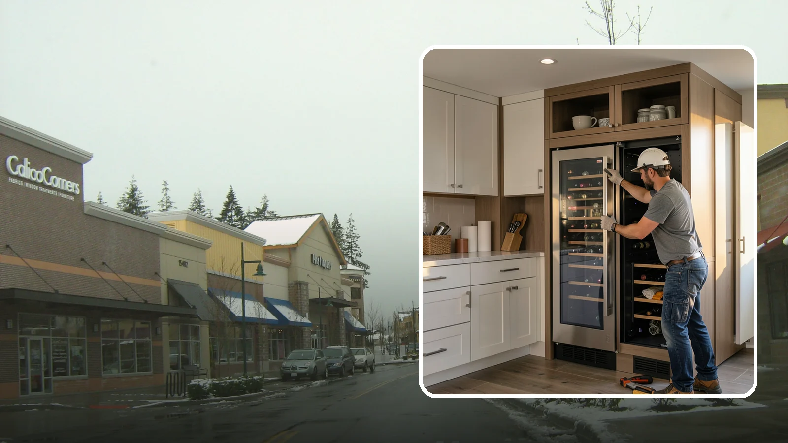 Wine Fridge Installation in Mill Creek, Snohomish County, WA - Installing a built-in or freestanding wine fridge with proper ventilation and a dedicated electrical connection.
