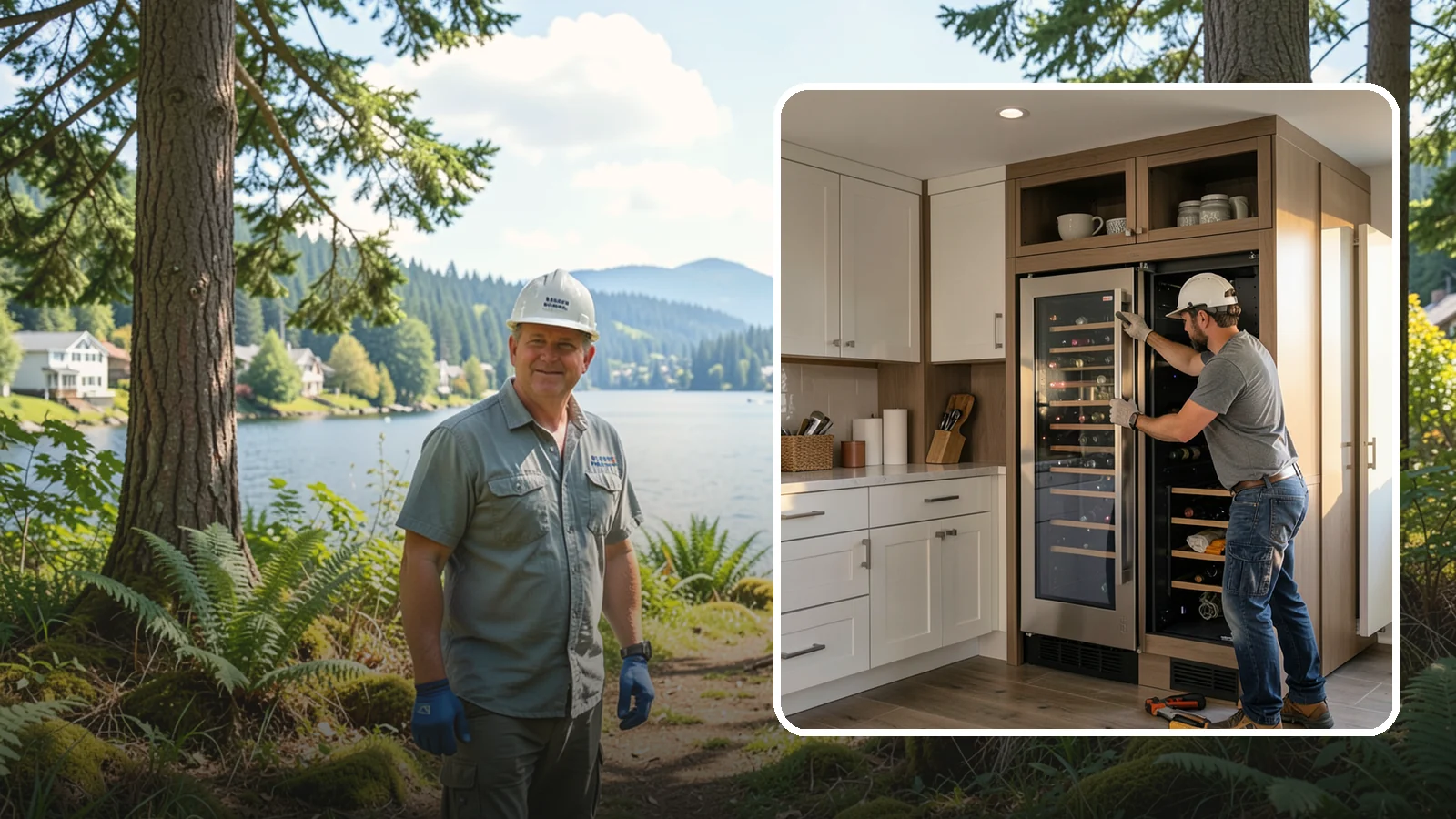 Wine Fridge Installation in Milton, King County, WA - Installing a built-in or freestanding wine fridge with proper ventilation and a dedicated electrical connection.