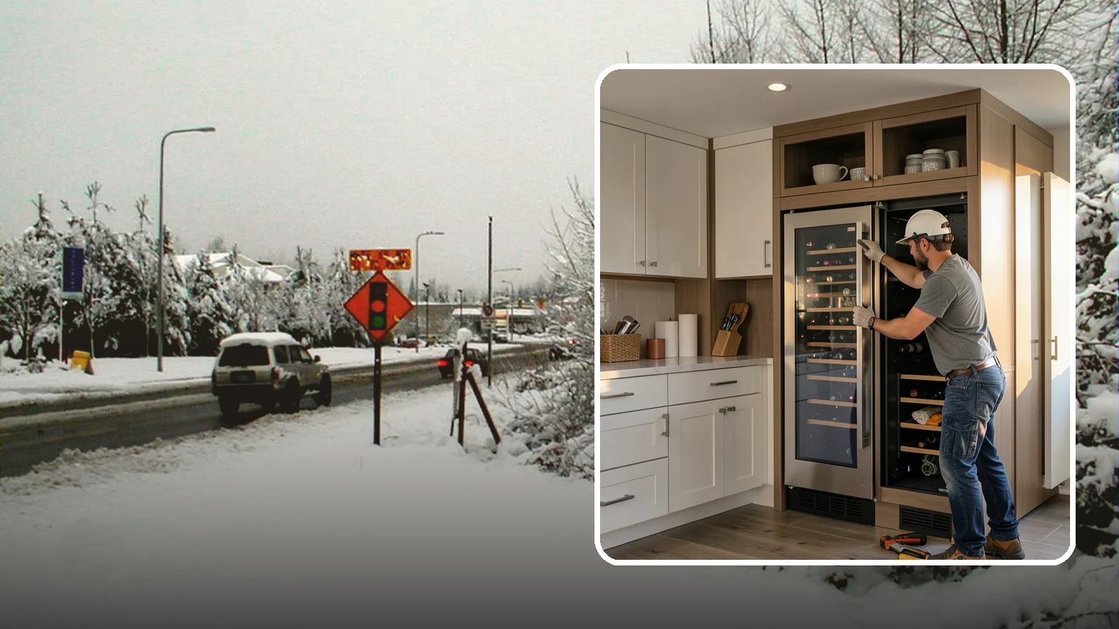 Wine Fridge Installation in Newcastle, King County, WA - Installing a built-in or freestanding wine fridge with proper ventilation and a dedicated electrical connection.