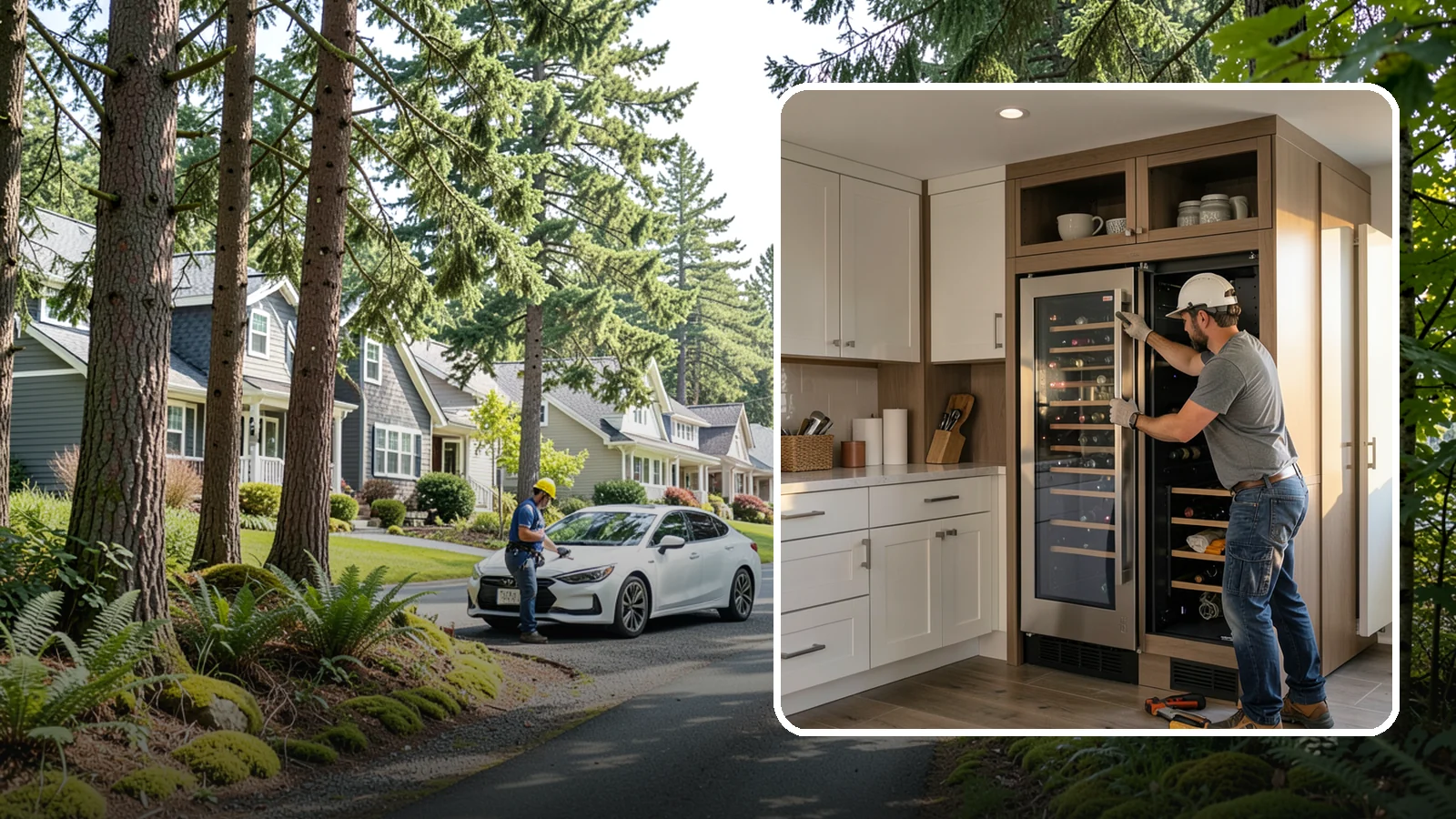 Wine Fridge Installation in Normandy Park, King County, WA - Installing a built-in or freestanding wine fridge with proper ventilation and a dedicated electrical connection.