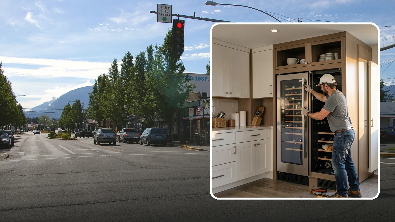 Wine Fridge Installation in North Bend, King County, WA - Installing a built-in or freestanding wine fridge with proper ventilation and a dedicated electrical connection.