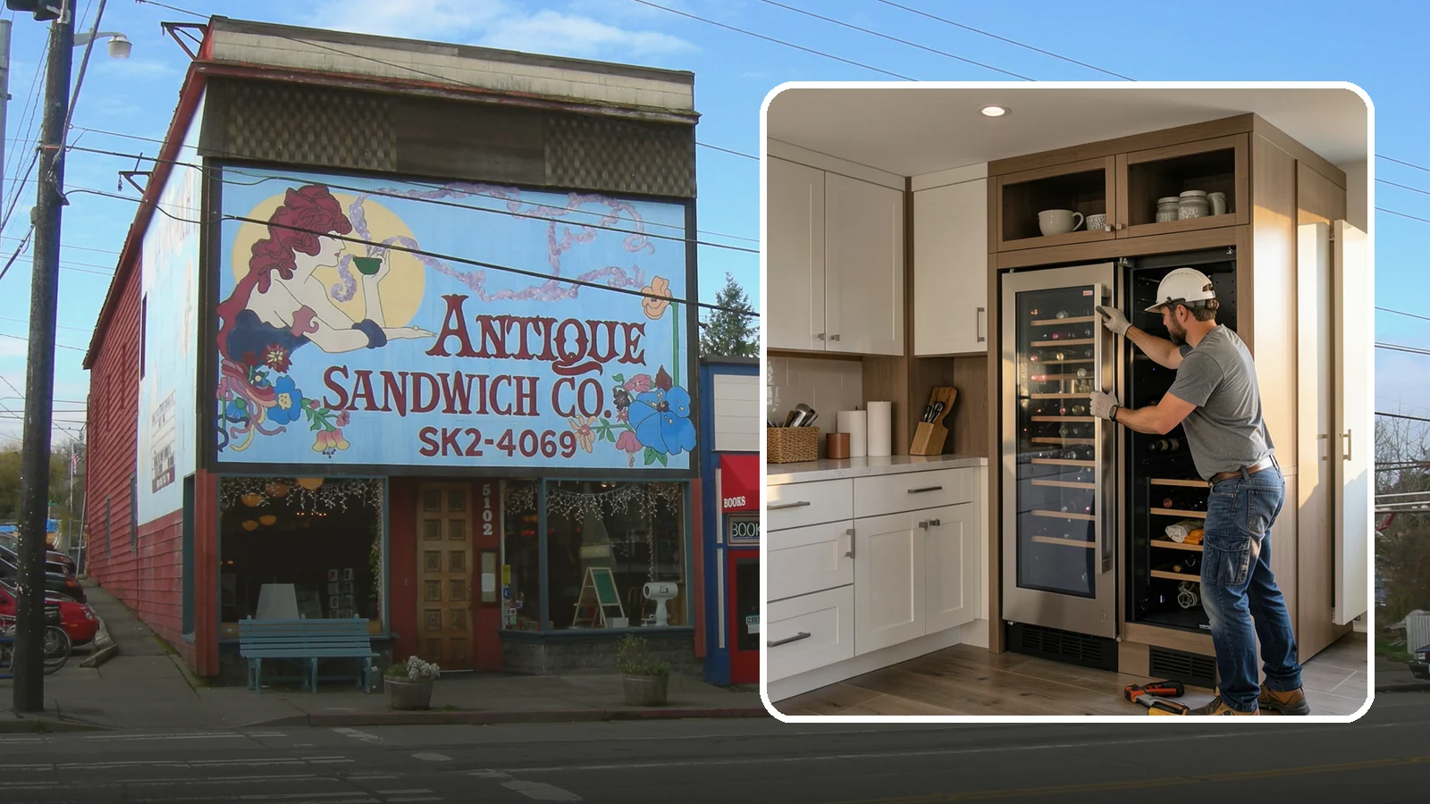 Wine Fridge Installation in Ruston, Pierce County, WA - Installing a built-in or freestanding wine fridge with proper ventilation and a dedicated electrical connection.