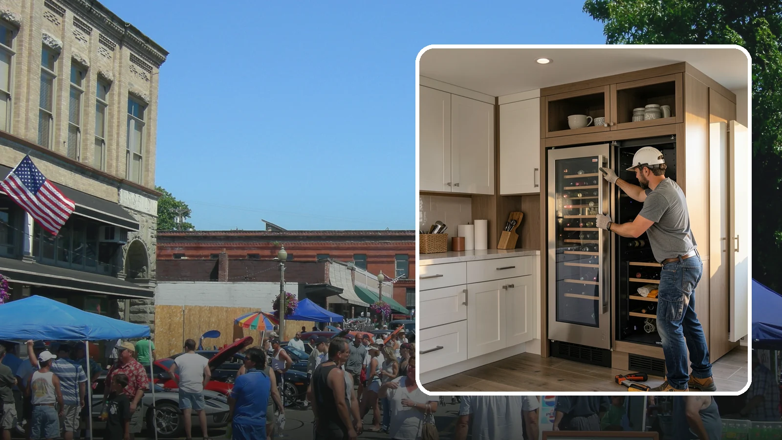 Wine Fridge Installation in Snohomish, Snohomish County, WA - Installing a built-in or freestanding wine fridge with proper ventilation and a dedicated electrical connection.