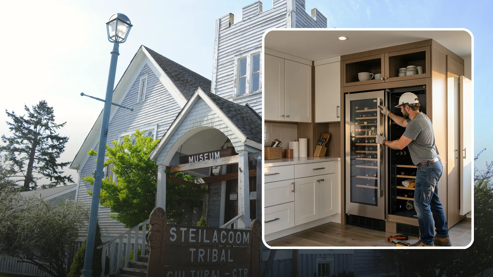 Wine Fridge Installation in Steilacoom, Pierce County, WA - Installing a built-in or freestanding wine fridge with proper ventilation and a dedicated electrical connection.
