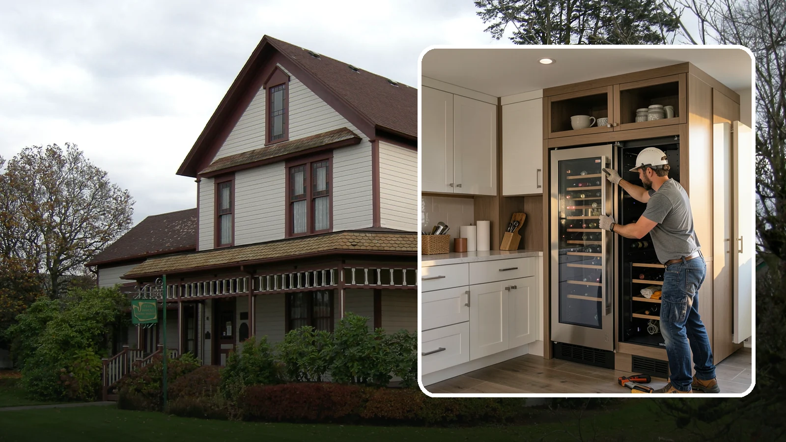 Wine Fridge Installation in Sumner, Pierce County, WA - Installing a built-in or freestanding wine fridge with proper ventilation and a dedicated electrical connection.