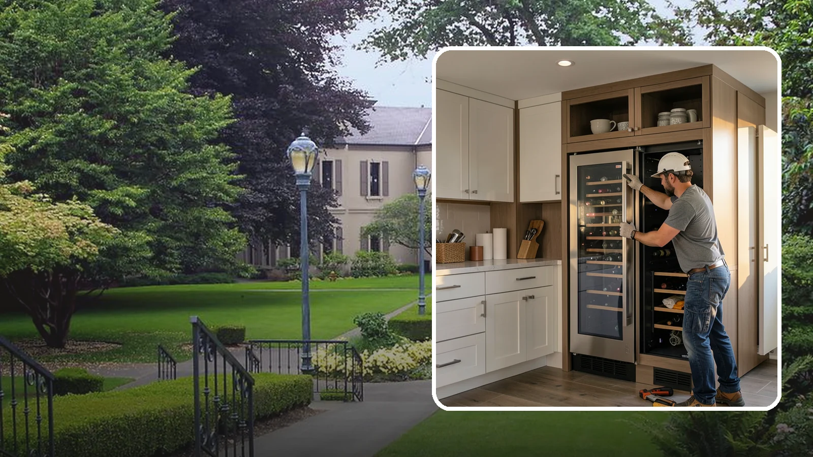 Wine Fridge Installation in Woodinville, King County, WA - Installing a built-in or freestanding wine fridge with proper ventilation and a dedicated electrical connection.