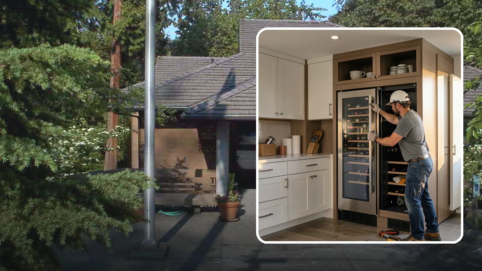 Wine Fridge Installation in Yarrow Point, King County, WA - Installing a built-in or freestanding wine fridge with proper ventilation and a dedicated electrical connection.