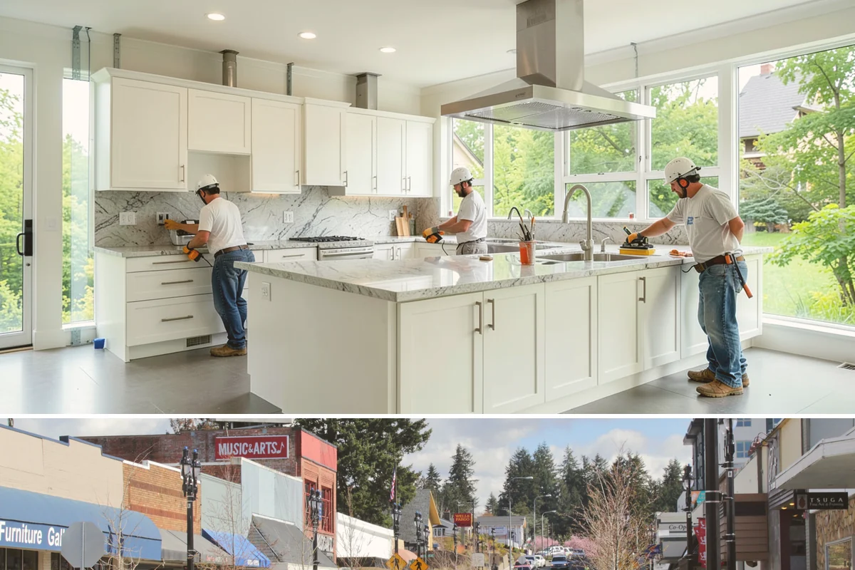 Wine Rack Construction in Bothell, King County, WA - Custom wine storage is interior work that can be built any time of year.