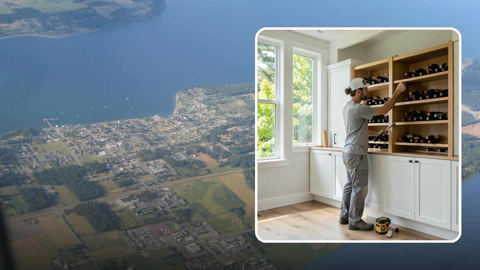 Wine Rack Construction in Coupeville, Island County, WA - A custom wine rack or storage feature built to display and protect your collection in style.