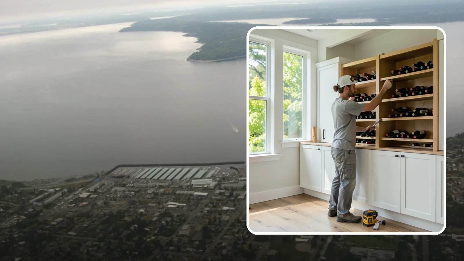 Wine Rack Construction in Des Moines, King County, WA - A custom wine rack or storage feature built to display and protect your collection in style.
