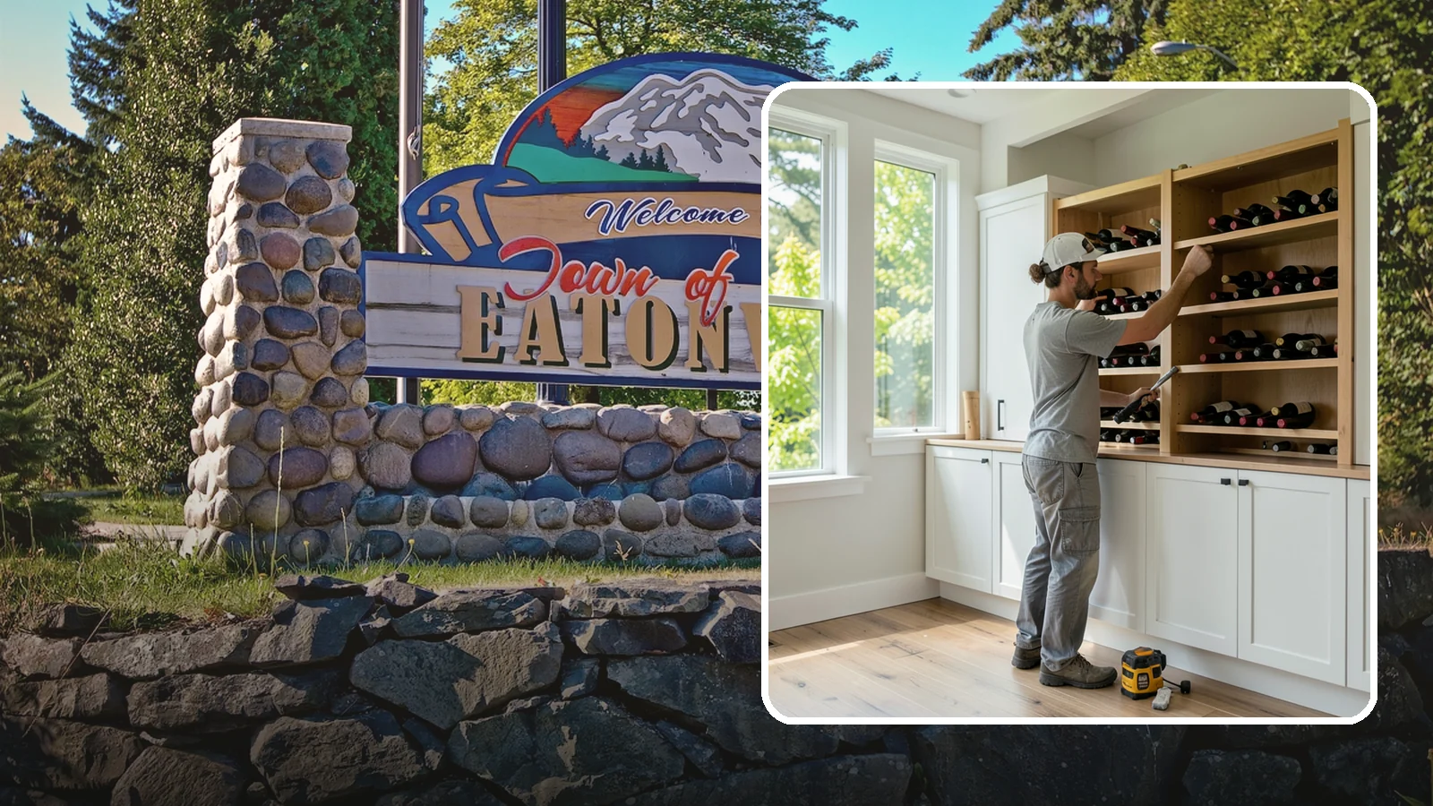 Wine Rack Construction in Eatonville, Pierce County, WA - A custom wine rack or storage feature built to display and protect your collection in style.