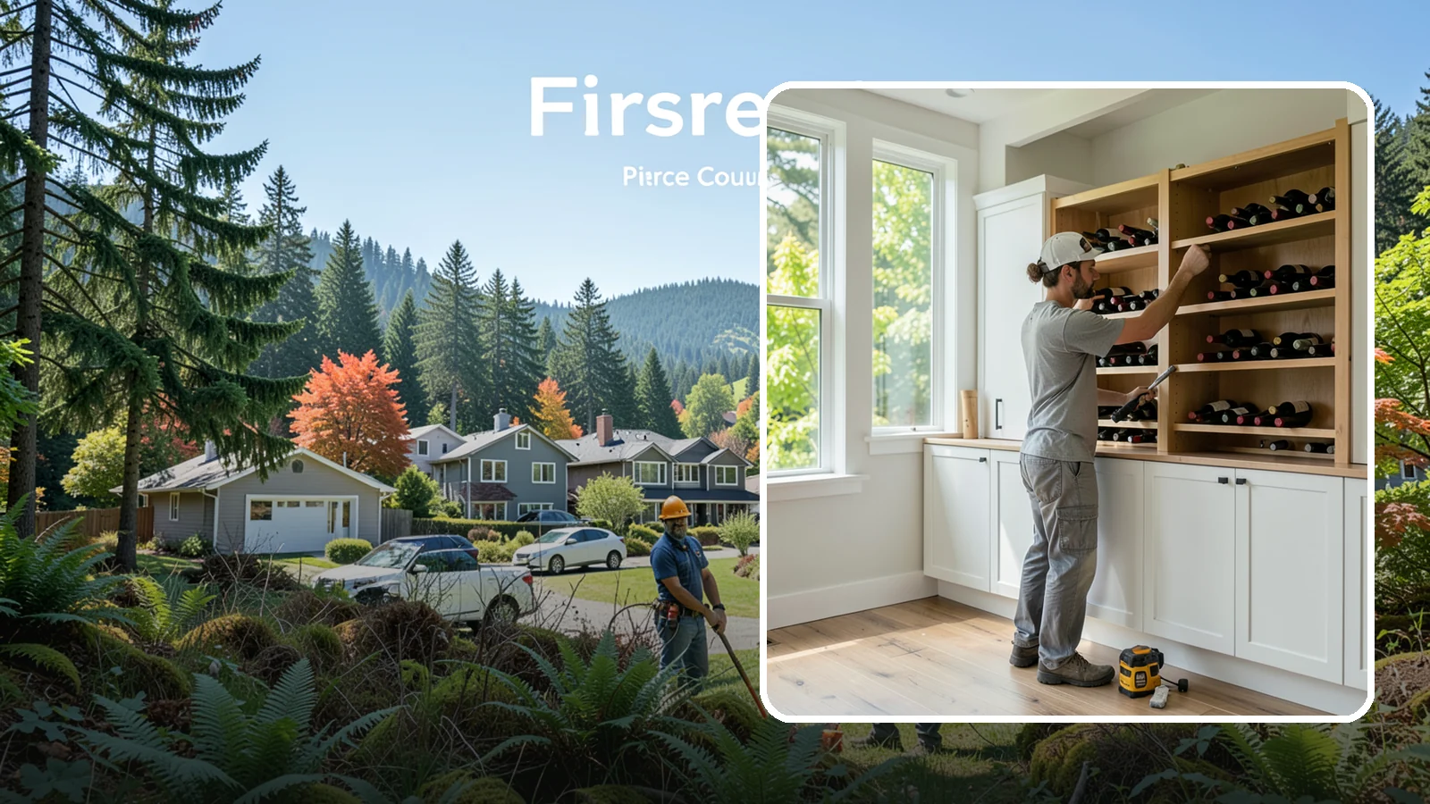 Wine Rack Construction in Fircrest, Pierce County, WA - A custom wine rack or storage feature built to display and protect your collection in style.