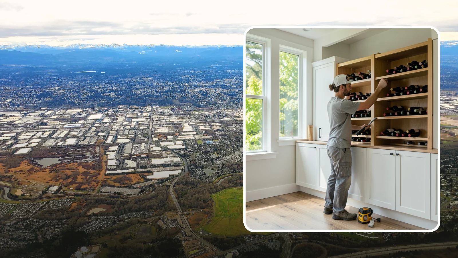 Wine Rack Construction in Kent, King County, WA - A custom wine rack or storage feature built to display and protect your collection in style.