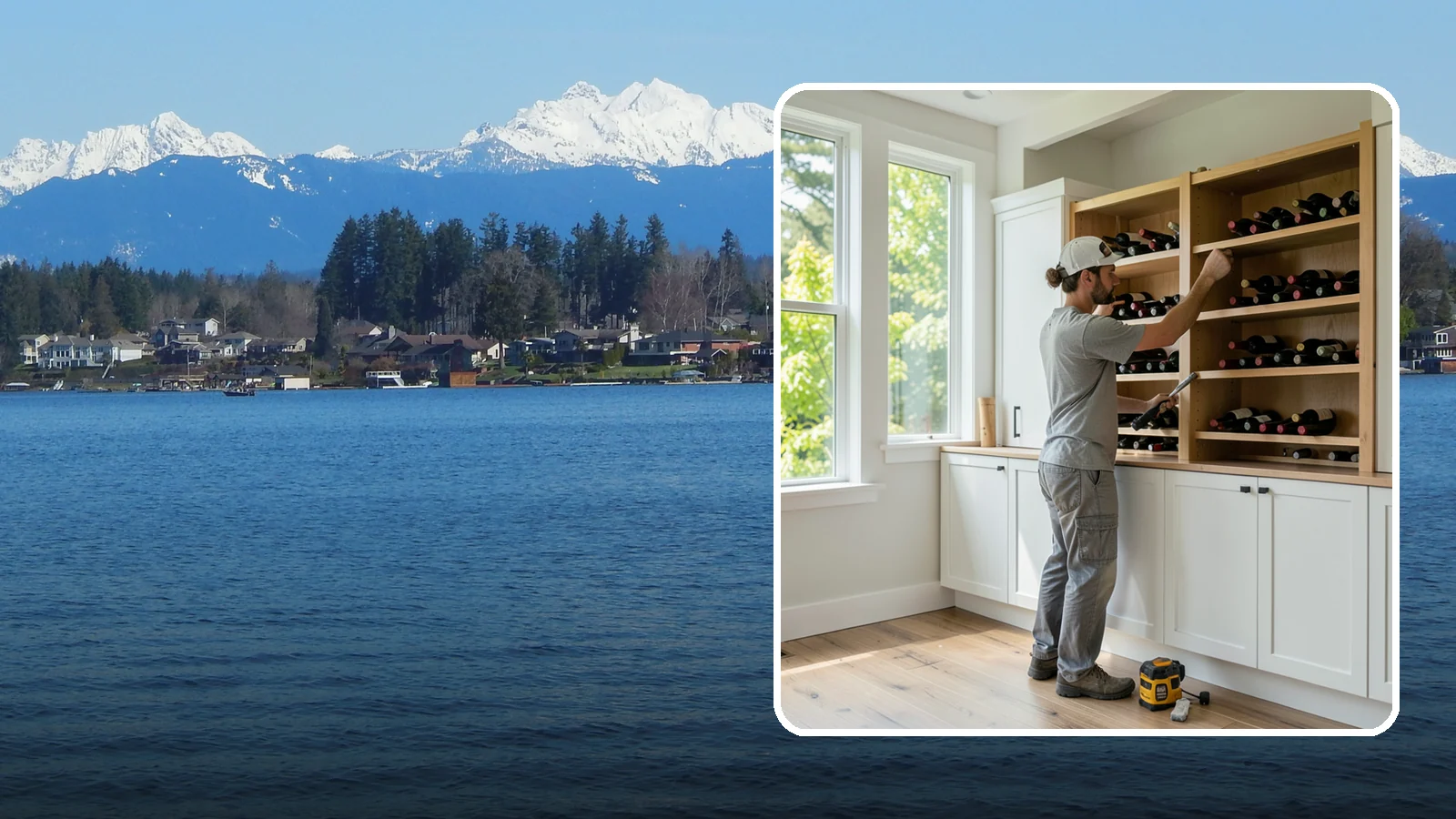 Wine Rack Construction in Lake Stevens, Snohomish County, WA - A custom wine rack or storage feature built to display and protect your collection in style.