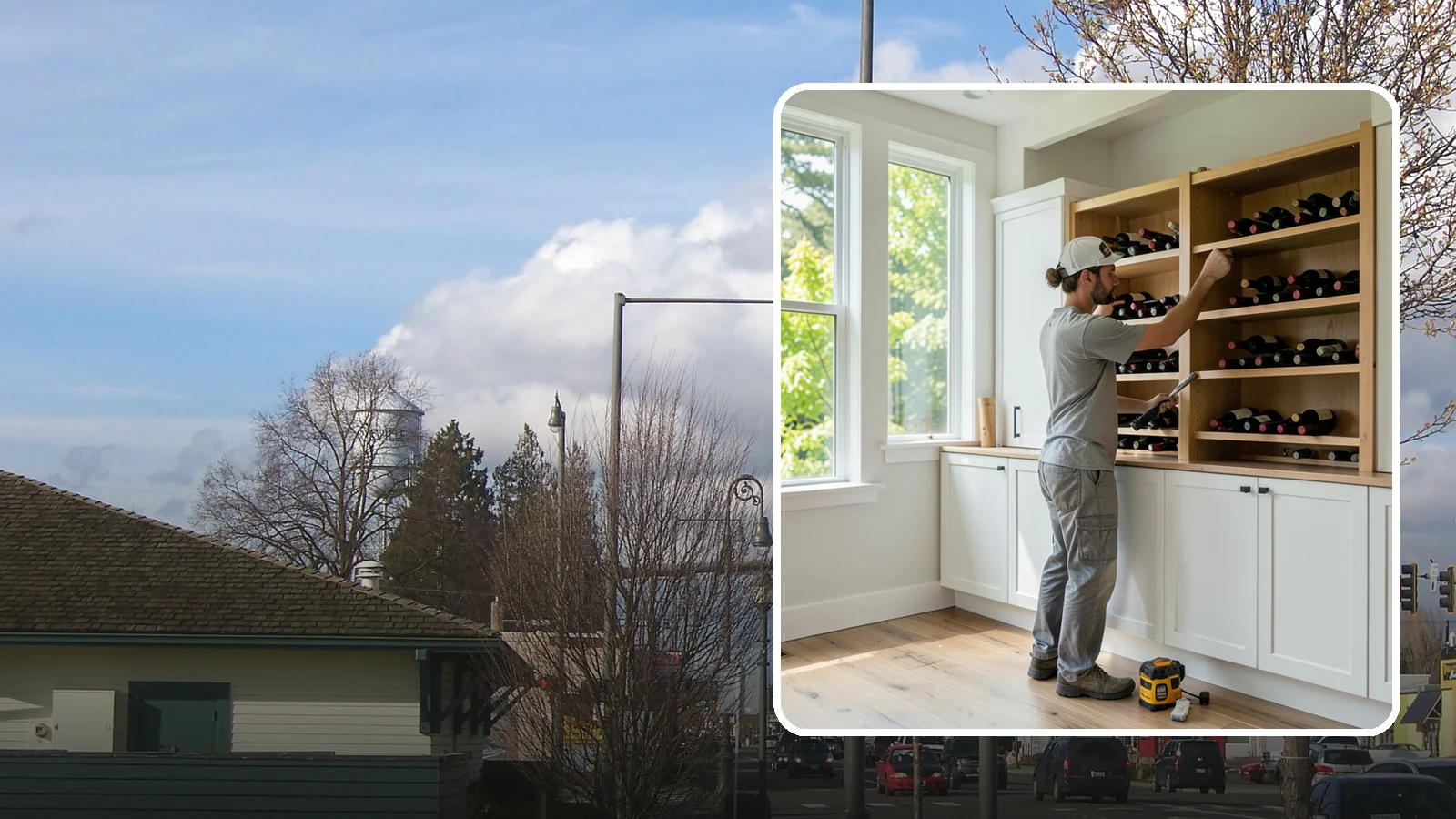 Wine Rack Construction in Marysville, Snohomish County, WA - A custom wine rack or storage feature built to display and protect your collection in style.