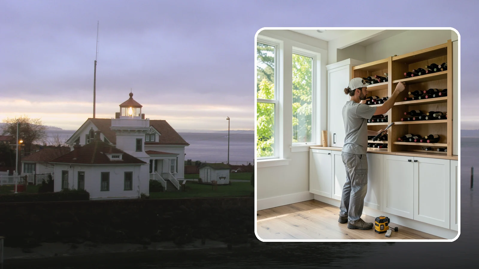 Wine Rack Construction in Mukilteo, Snohomish County, WA - A custom wine rack or storage feature built to display and protect your collection in style.
