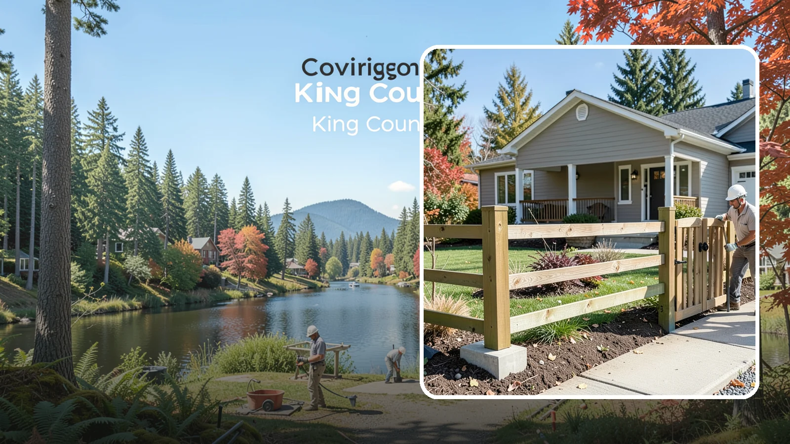 Wood Fence Installation in Covington, King County, WA - A classic wood fence built with weather-tolerant lumber and solid footings for lasting Northwest performance.