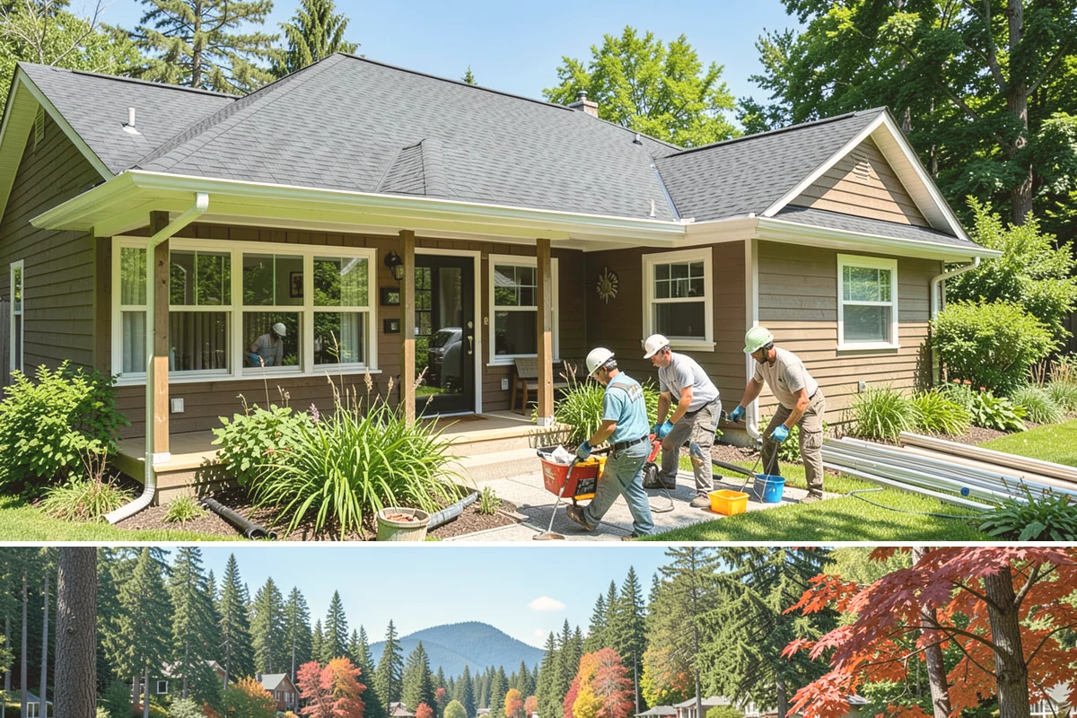 Wood Fence Installation in Covington, King County, WA - Dry summer months let concrete footings cure firmly before the wet season loosens soil.