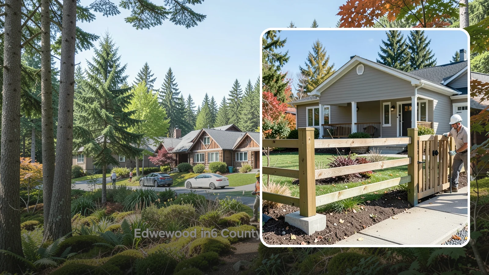 Wood Fence Installation in Edgewood, Pierce County, WA - A classic wood fence built with weather-tolerant lumber and solid footings for lasting Northwest performance.