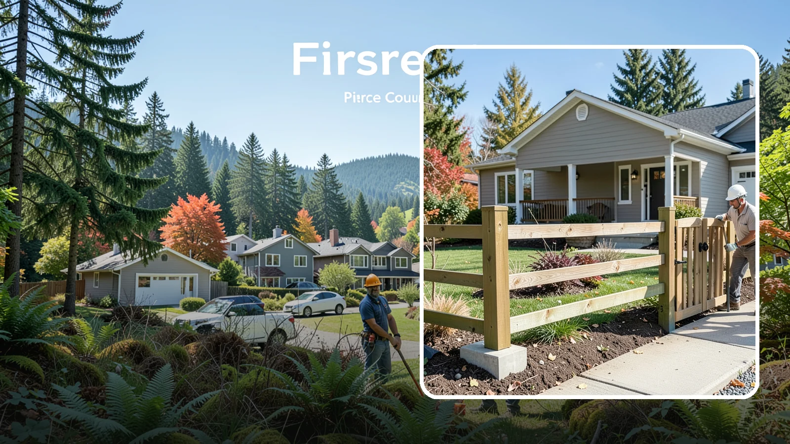 Wood Fence Installation in Fircrest, Pierce County, WA - A classic wood fence built with weather-tolerant lumber and solid footings for lasting Northwest performance.