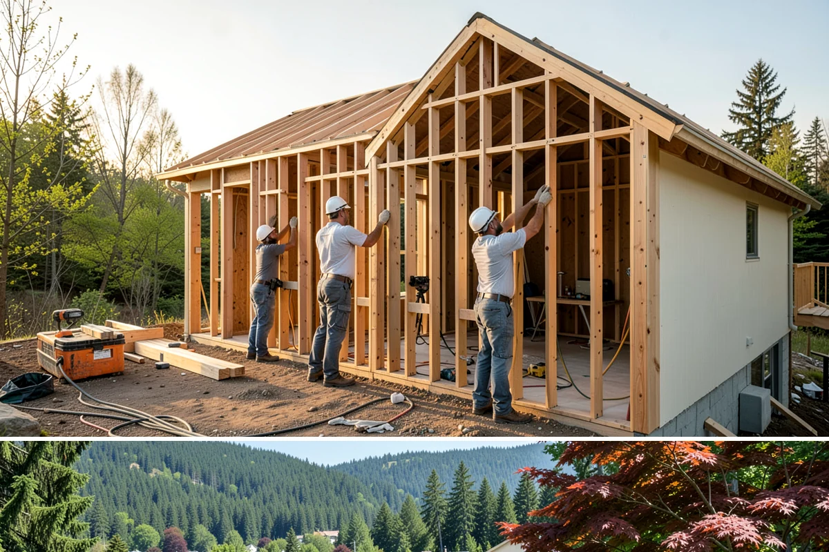 Wood Fence Installation in Index, Snohomish County, WA - Dry summer months let concrete footings cure firmly before the wet season loosens soil.