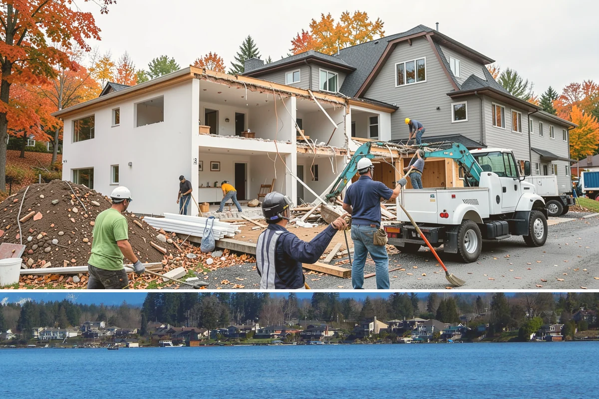 Wood Fence Installation in Lake Stevens, Snohomish County, WA - Dry summer months let concrete footings cure firmly before the wet season loosens soil.