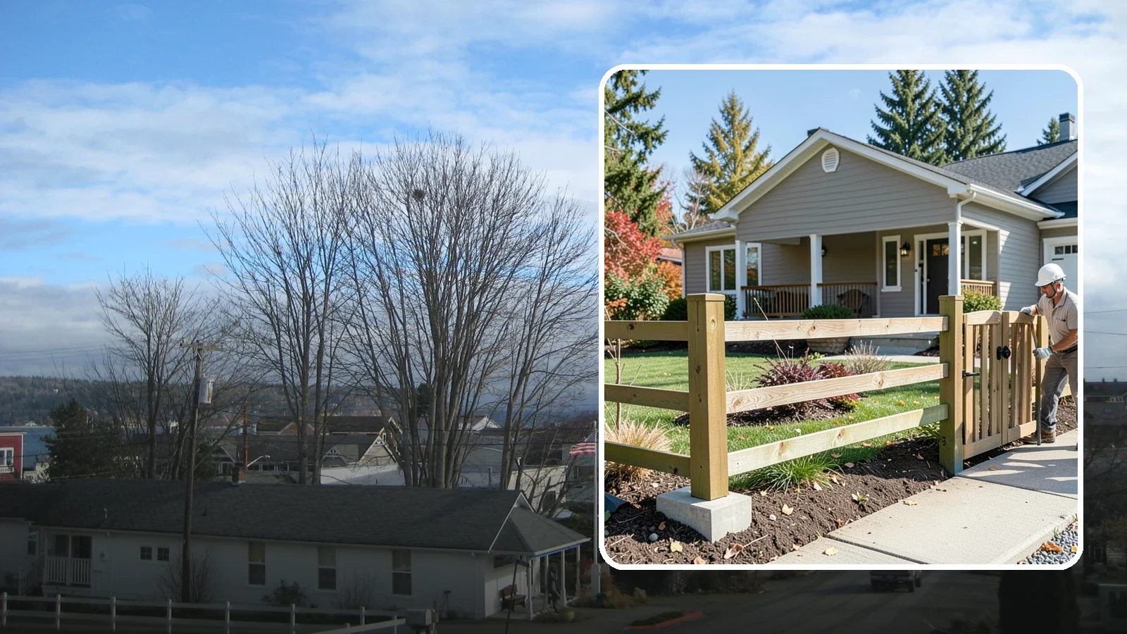 Wood Fence Installation in Langley, Island County, WA - A classic wood fence built with weather-tolerant lumber and solid footings for lasting Northwest performance.