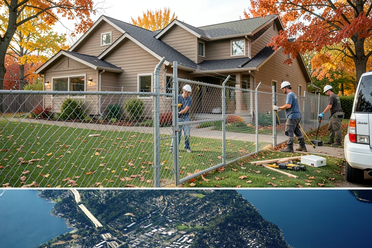 Wood Fence Installation in Mercer Island, King County, WA - Dry summer months let concrete footings cure firmly before the wet season loosens soil.