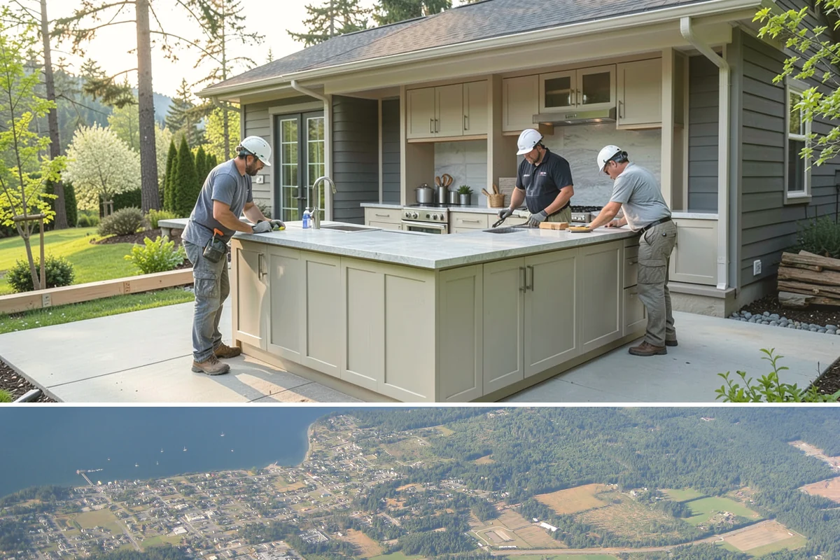 Wood Finishing in Coupeville, Island County, WA - Interior wood finishing works in every season and is a productive project during the wet Pacific Northwest winter.