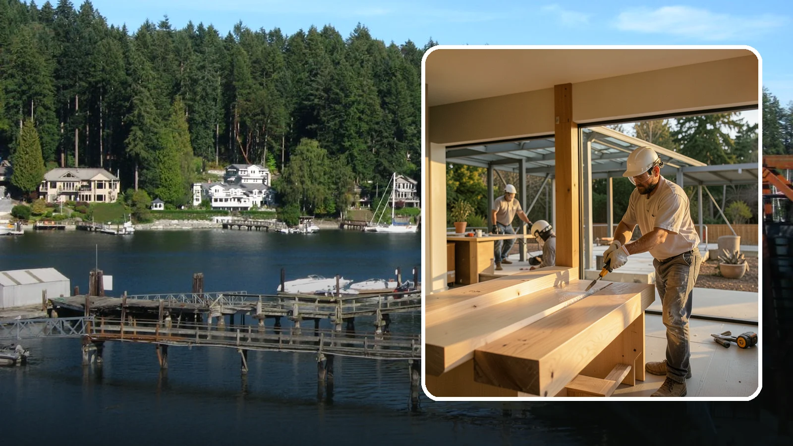 Wood Finishing in Gig Harbor, Pierce County, WA - Wood finishing applies clear protective coatings that preserve and beautify natural wood surfaces.