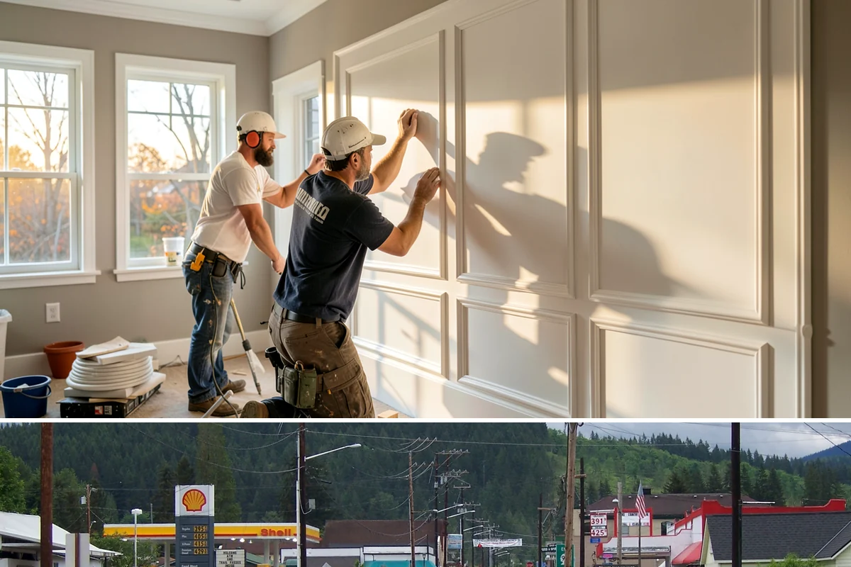 Wood Finishing in Granite Falls, Snohomish County, WA - Interior wood finishing works in every season and is a productive project during the wet Pacific Northwest winter.