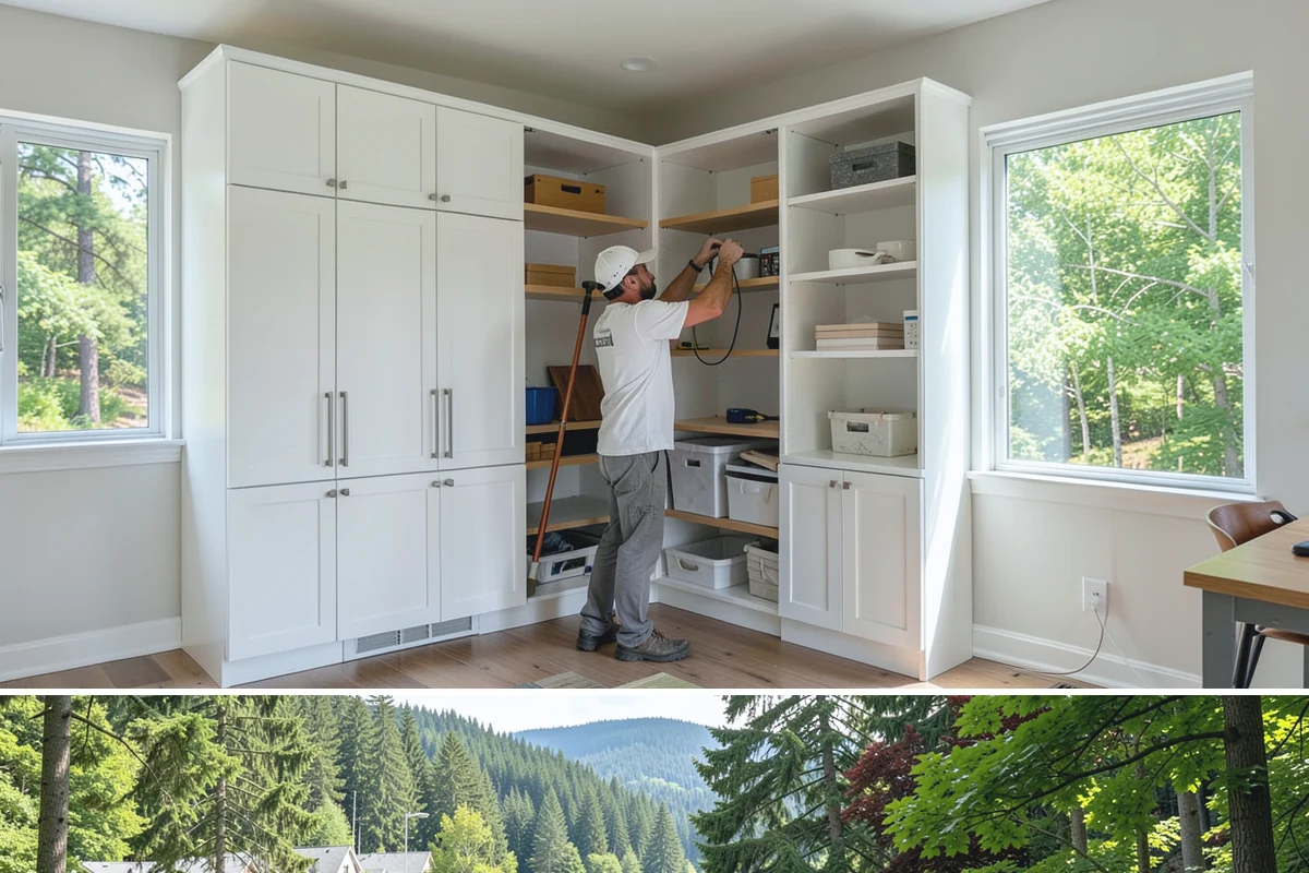 Wood Finishing in Lake Forest Park, King County, WA - Interior wood finishing works in every season and is a productive project during the wet Pacific Northwest winter.