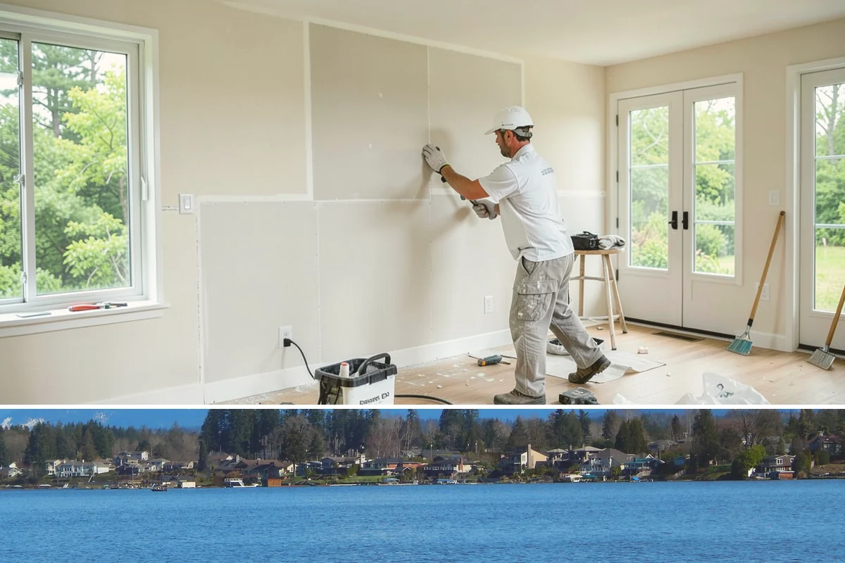 Wood Finishing in Lake Stevens, Snohomish County, WA - Interior wood finishing works in every season and is a productive project during the wet Pacific Northwest winter.