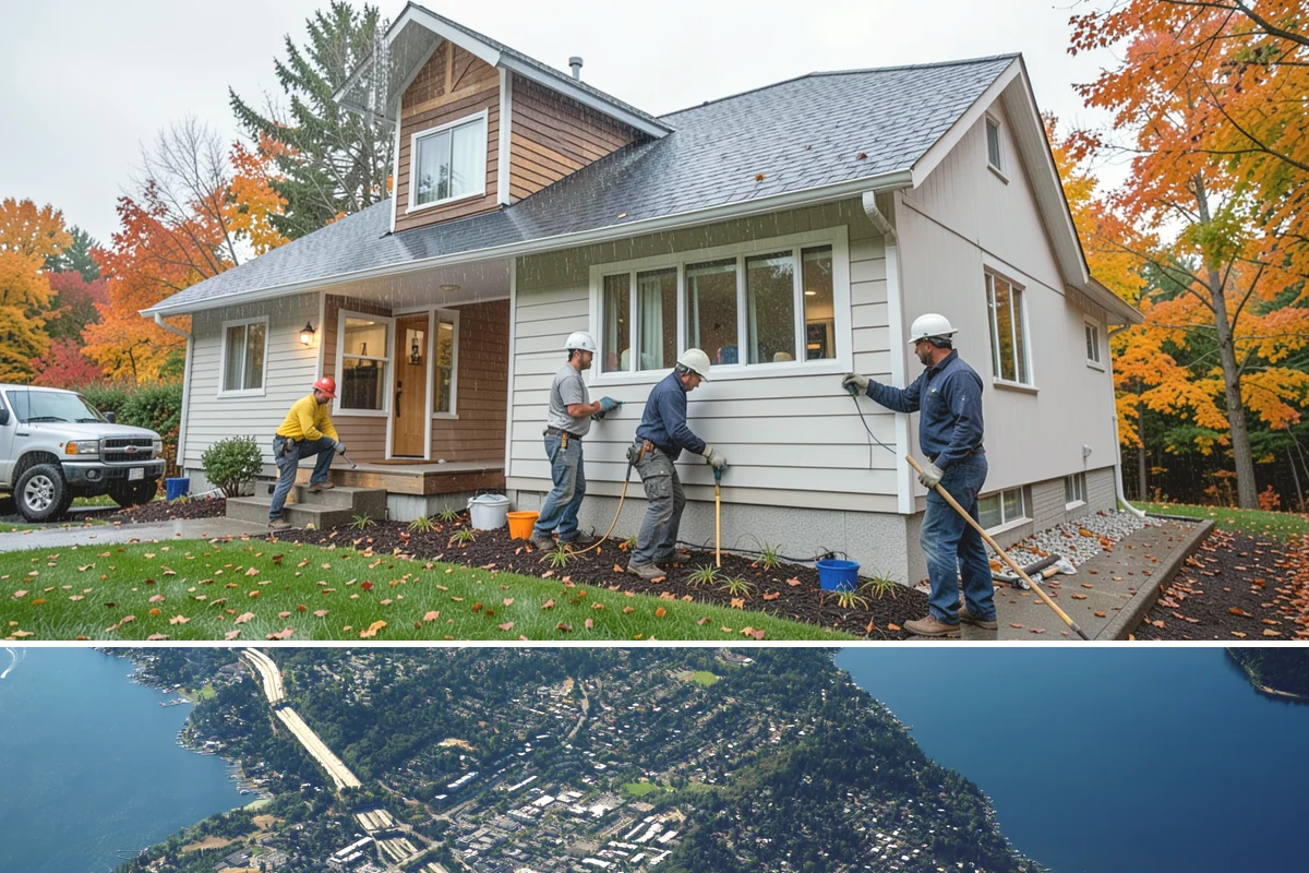 Wood Finishing in Mercer Island, King County, WA - Interior wood finishing works in every season and is a productive project during the wet Pacific Northwest winter.