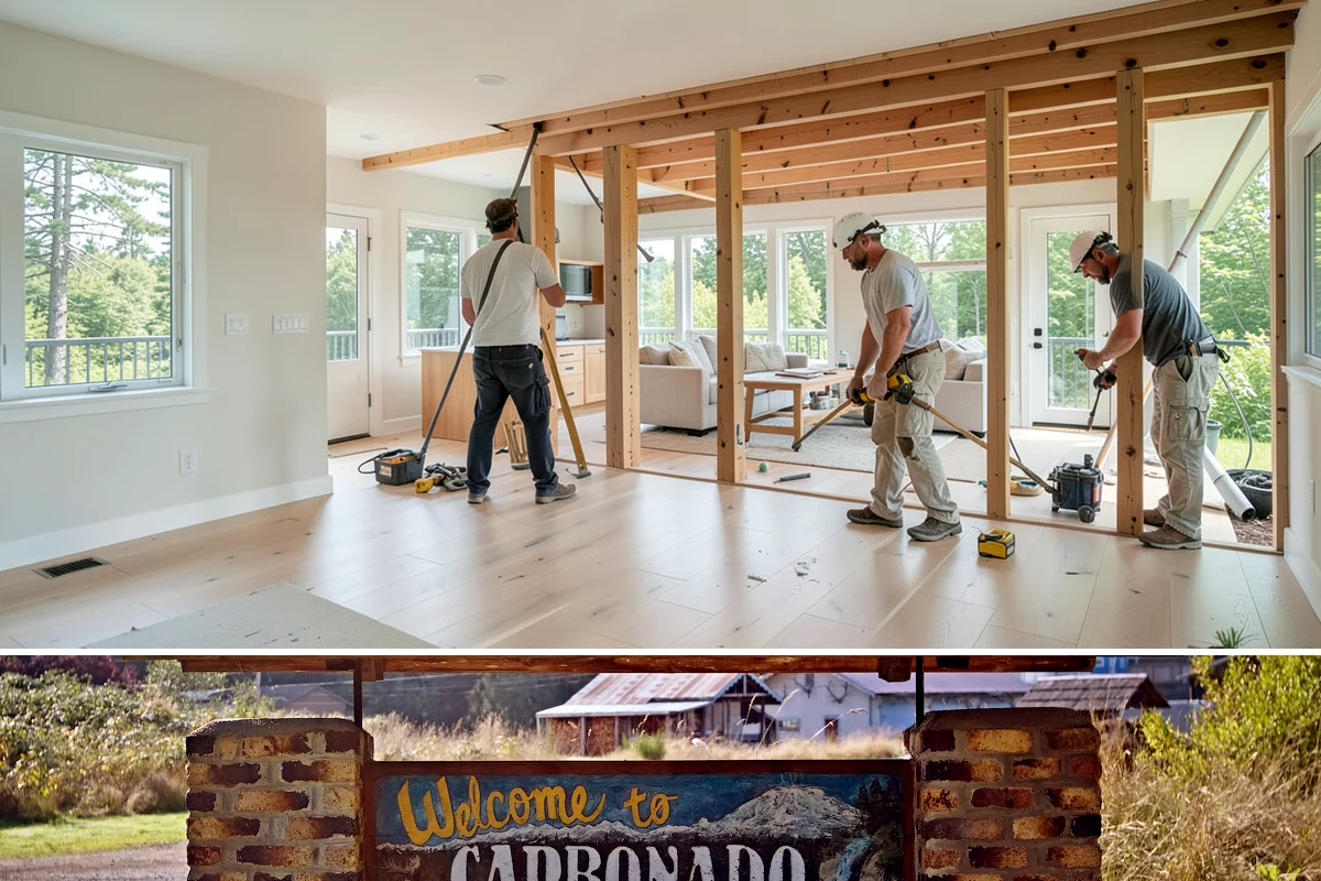 Wood Plank Ceiling in Carbonado, Pierce County, WA - Wood plank ceilings install year-round indoors, a great way to add warmth during the gray Puget Sound winter.