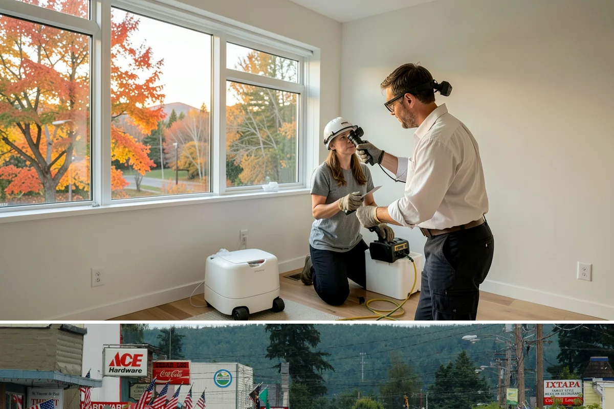 Wood Plank Ceiling in Carnation, King County, WA - Wood plank ceilings install year-round indoors, a great way to add warmth during the gray Puget Sound winter.